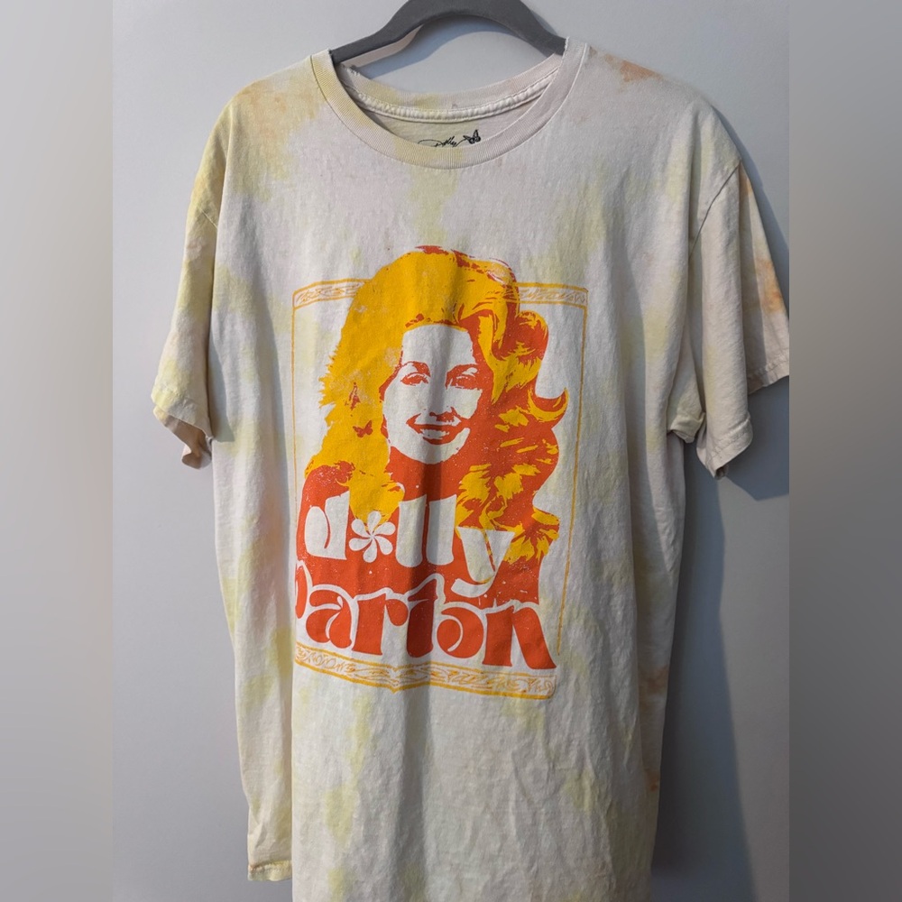 tie dye distressed/oversized dolly tee